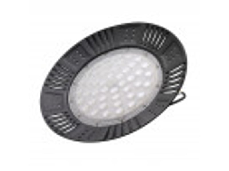  Cloche led industrielle abrila granito 100 w 11000 lm 6500 k noir ip20 11 x 30 x 30 cm 147581009 - Conforama B