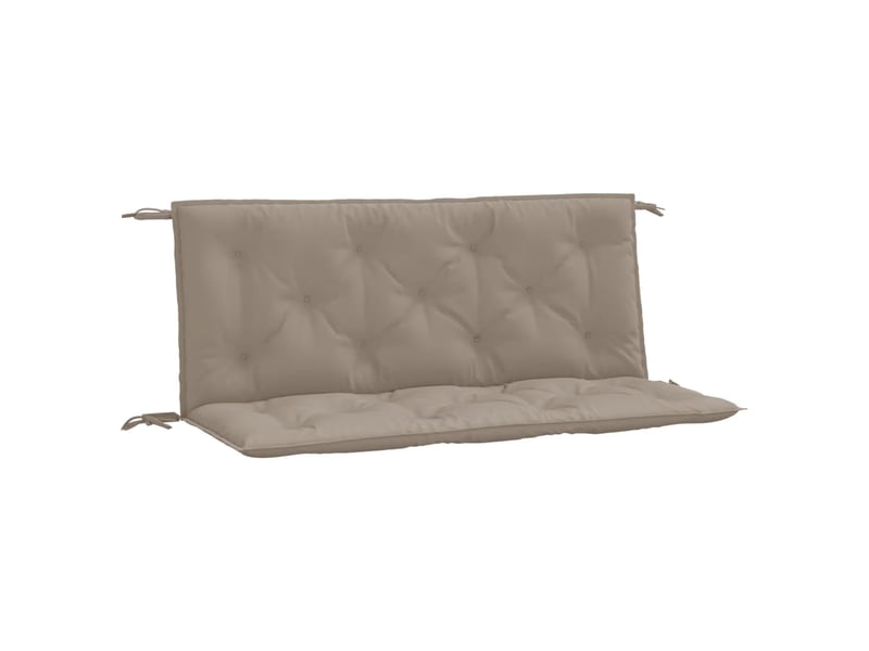  Lot de 2 coussins de banc jardin, coussins d'assise taupe 120x50x7 cm tissu oxford cf58741  - Conforama A