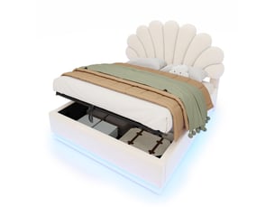Lit coffre 140x200 cm <strong>HAUSS SPOLE</strong>  <strong></strong> coloris beige