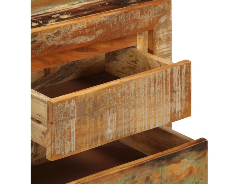  Buffet - bahut - meuble de rangement 120x30x75 cm bois de récupération solide  - Conforama E