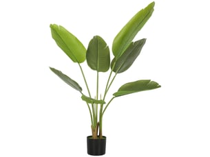 Plante artificielle décorative de 109 cm, oiseau de paradis artificiel avec pot et feuilles pour intérieur - verte