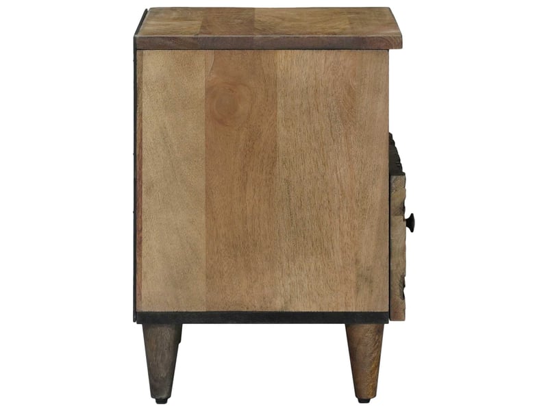Table de chevet - table de lit 2 pc marron 40 x 33 x 46 cm - Conforama D