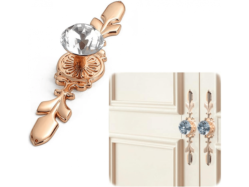  Bouton de meuble en cristal diamant doré, décoration pour meubles  - Conforama E