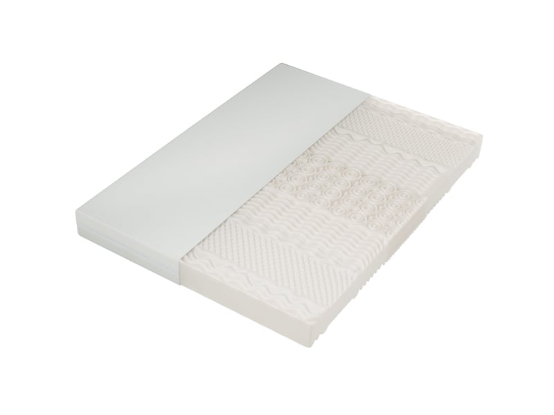  Matelas double 140 × 200 cm en mousse froide à 7 zones, réversible h2 et h3 avec housse lavable pour chambre, 20 cm  - Conforama A