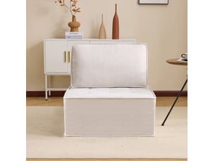 Canapé droit fixe OKWISH 1 place Tissu beige