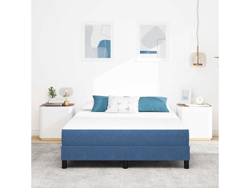  Lit double- lit adulte -  matelas de lit avec matelas bleu 140 x 190 cm tissu  - Conforama B