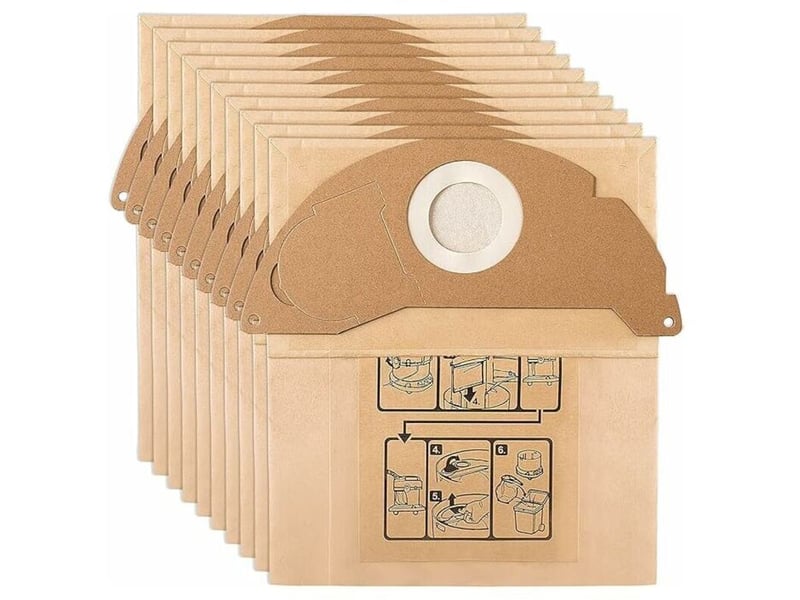  15 sacs pour aspirateur karcher wd2 mv2 6.904-322.0 wd 2.200 wd2250 a2004 a2054 a2099  - Conforama C