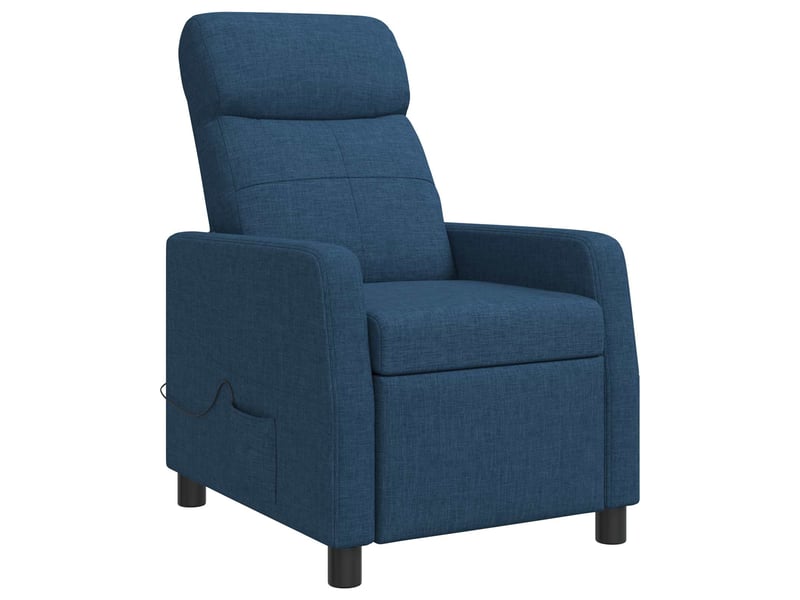  Vidaxl fauteuil de massage inclinable bleu tissu  - Conforama E