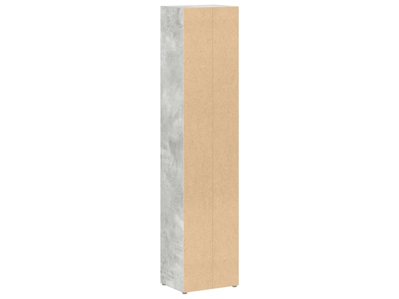  Lot de 2 armoires à cd de rangement 21 x 16 x 93,5 cm style moderne finition mate en bois gris béton 02_0047745  - Conforama E