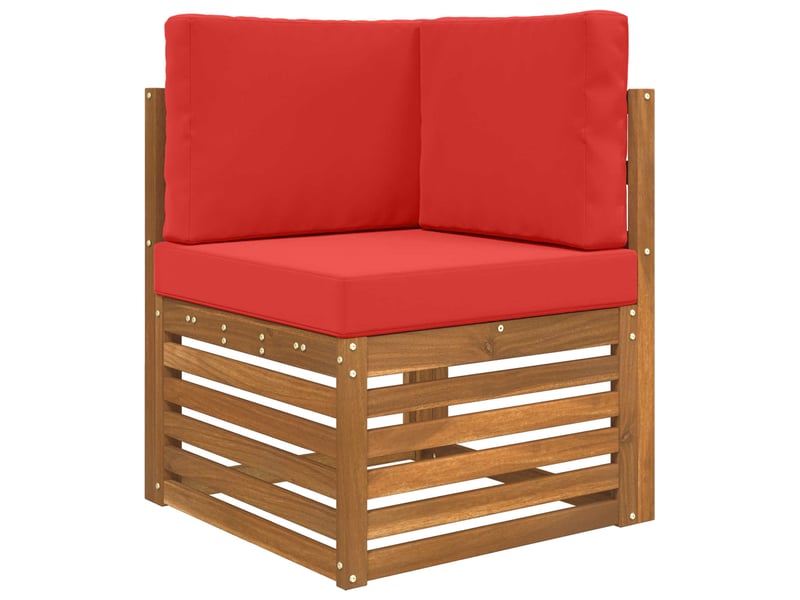 Coussin de canapé d'extérieur, coussin de chaise polyester rouge 60 x 60 cm cf54150 - Conforama C