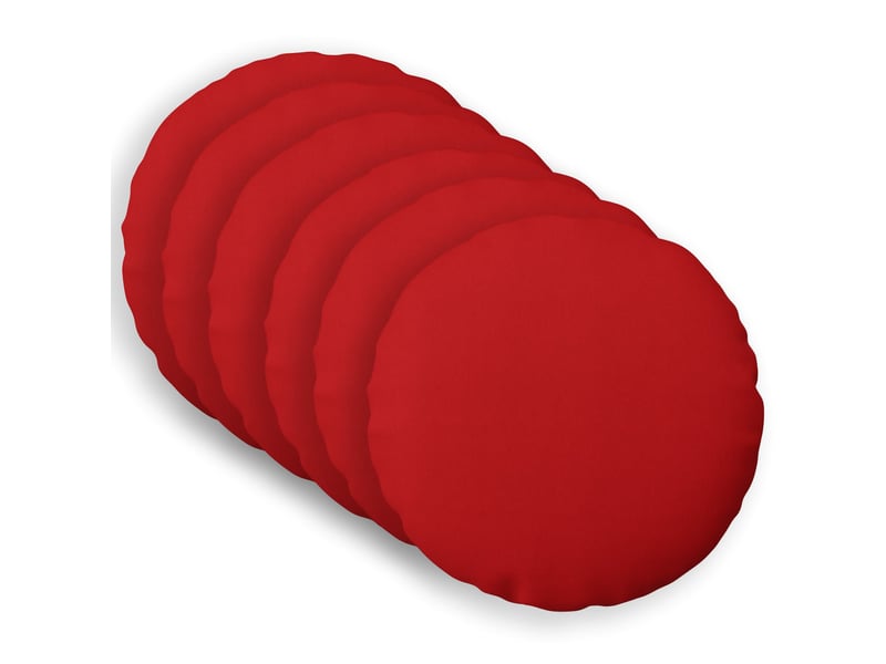  Lot de 6 housses de coussin heerlen rouge ø 50 cm tissu cf49734  - Conforama B