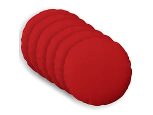 Lot de 6 housses de coussin heerlen rouge ø 50 cm tissu cf49734