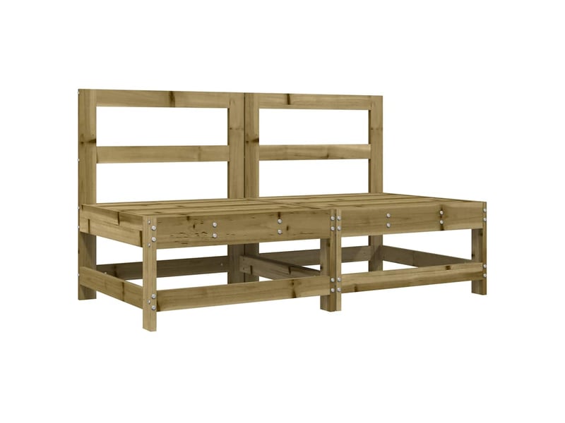 Canapé droit, sofa, canapés centraux avec coussins 2 pcs bois de pin imprégné cf22406 - Conforama C