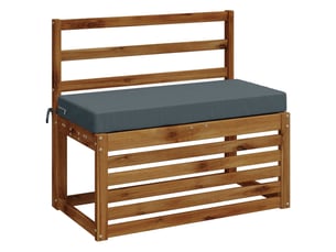Lot de 2 coussins de banc, coussins d'assise soest 100 % polyester bleu cf57064