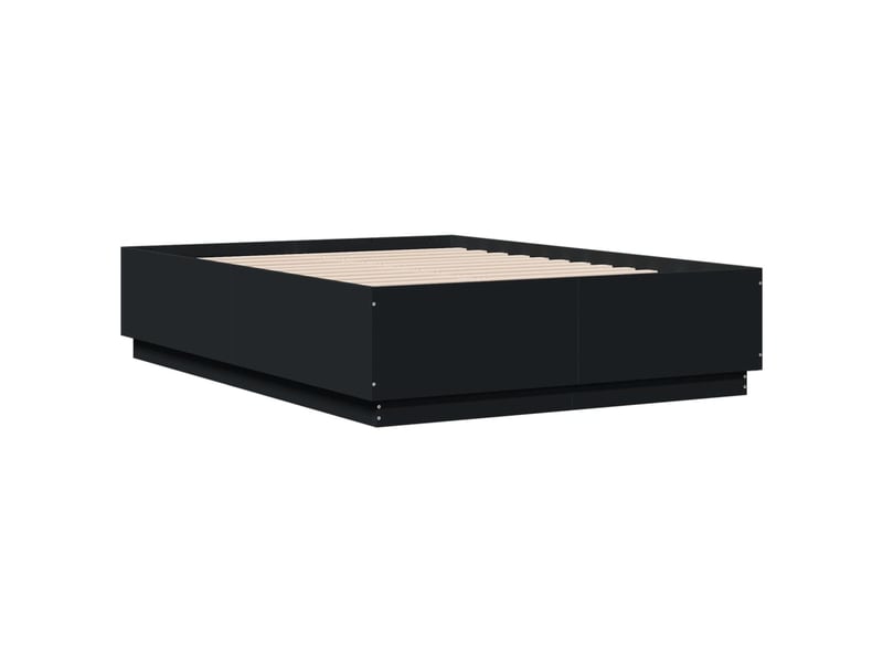  Lit double- lit adulte -  cadre de lit sans matelas noir 135x190 cm  - Conforama B