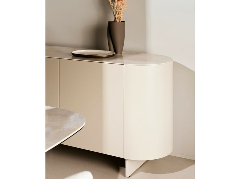  Buffet 3 portes beige 200 cm plateau céramique sidra  - Conforama R