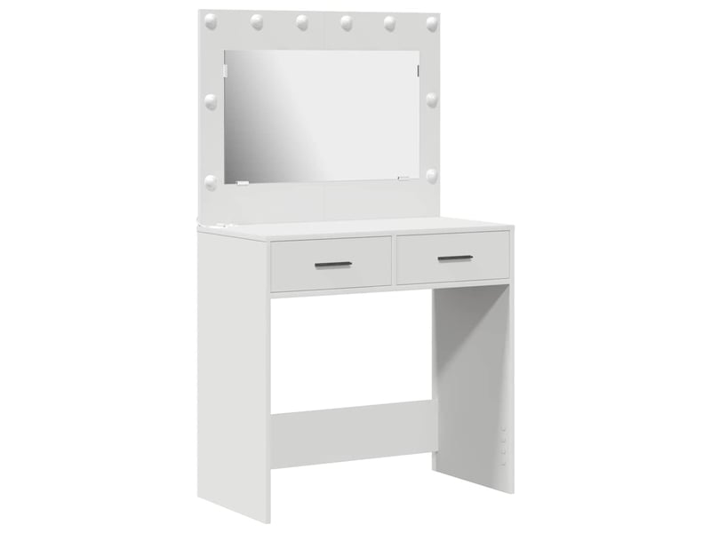 Coiffeuse, table de toilette blanc 78,5x41x135 cm bois d'ingénierie shl72262 - Conforama A