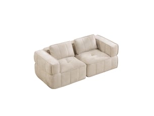Canapé d'angle compressé réversible fixe <strong>ELVMI</strong> <strong></strong> 2 places Polyester