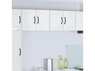 Meuble mural de cuisine, armoire de cuisine 2 pcs blanc brillant bois d'ingénierie shl2050