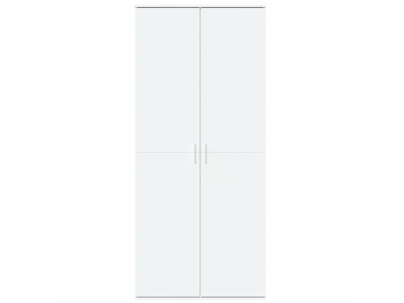  Buffet haut - bahut - meuble de rangement blanc 80x35x180 cm bois d'ingénierie  - Conforama C
