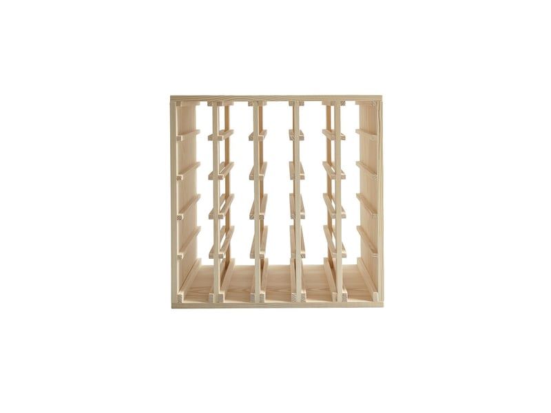  Range-bouteilles 25 bouteilles en bois 53 x 25 x 53 cm 62851 - Conforama D