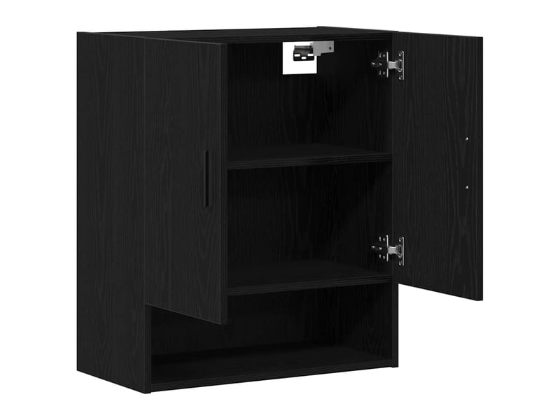  Meuble mural, rangement salon 60 x 31 x 70 cm bois d'ingénierie chêne noir shl4702  - Conforama D