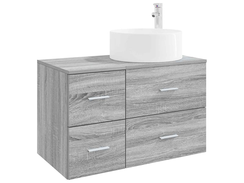 Ensemble de mobilier de salle de bain 2 pc sonoma gris cf64190 - Conforama A