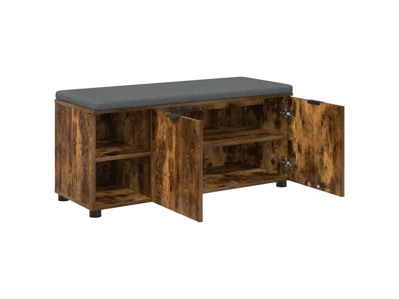  Banc d'entrée, banc interieur avec coussin chêne fumé 100x38x46 cm shl64133  - Conforama E
