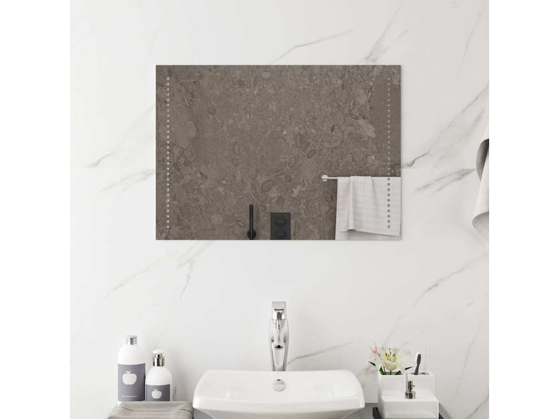 Miroir de salle de bain, miroir de toilette à led 70x50 cm cf62509 - Conforama C