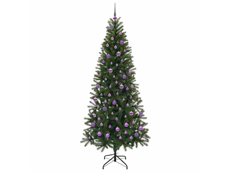  Sapin de noël artificiel, arbre de noël vert 210 cm pe et pvc shl1517  - Conforama D