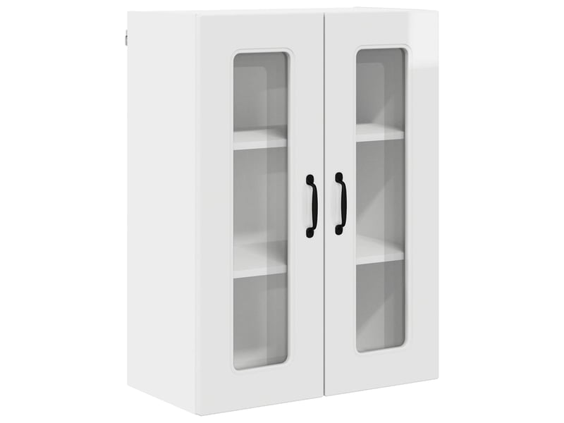 Meuble mural de cuisine | armoire de cuisine blanc brillant 60x31x80cm  - Conforama A