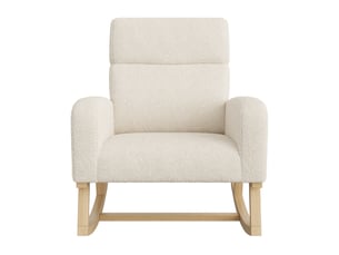 Fauteuil fixe  FEEOHOME Tissu bouclette beige