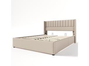 Lit coffre 140x200 cm Fay Lum coloris beige