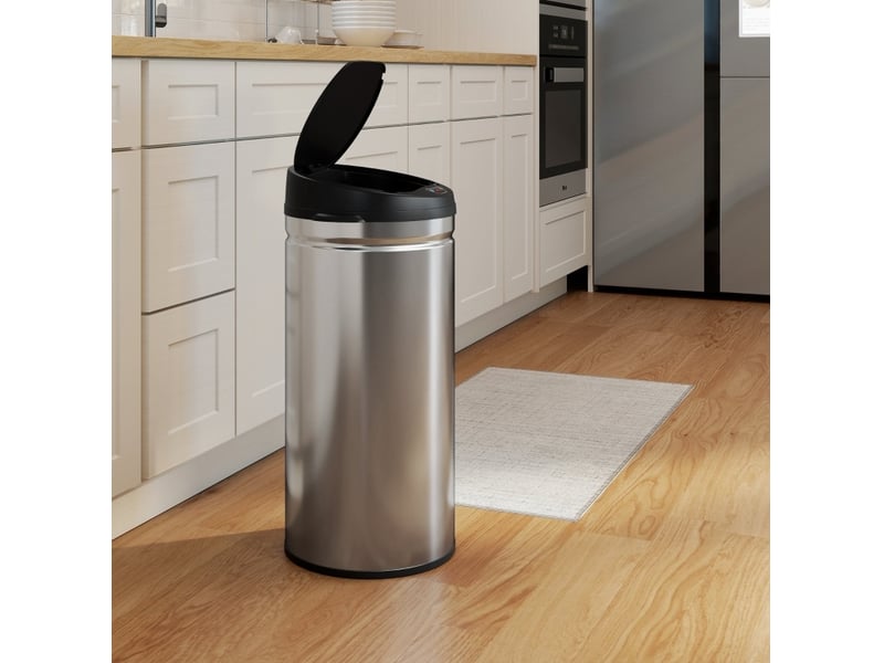 Poubelle à capteur 42 l inox 30,5 cm soft close argent - Conforama B