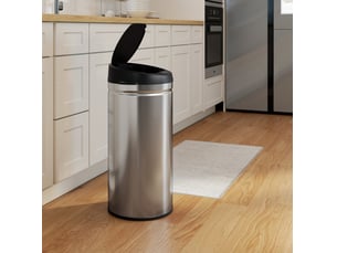 Poubelle à capteur 42 l inox 30,5 cm soft close argent