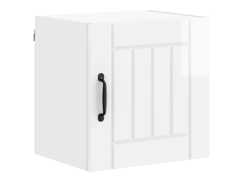 Meuble mural de cuisine, armoire de cuisine 2 pcs blanc brillant bois d'ingénierie shl2176 - Conforama E
