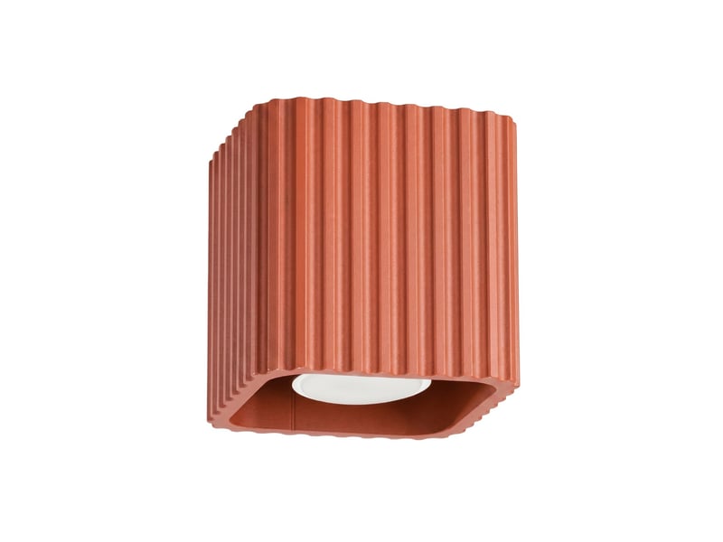  Plafonnier riff 1 ocre rouge gu10 aluminium moderne 10x10x10cm SL.3057 - Conforama A