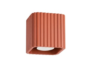 Plafonnier riff 1 ocre rouge gu10 aluminium moderne 10x10x10cm