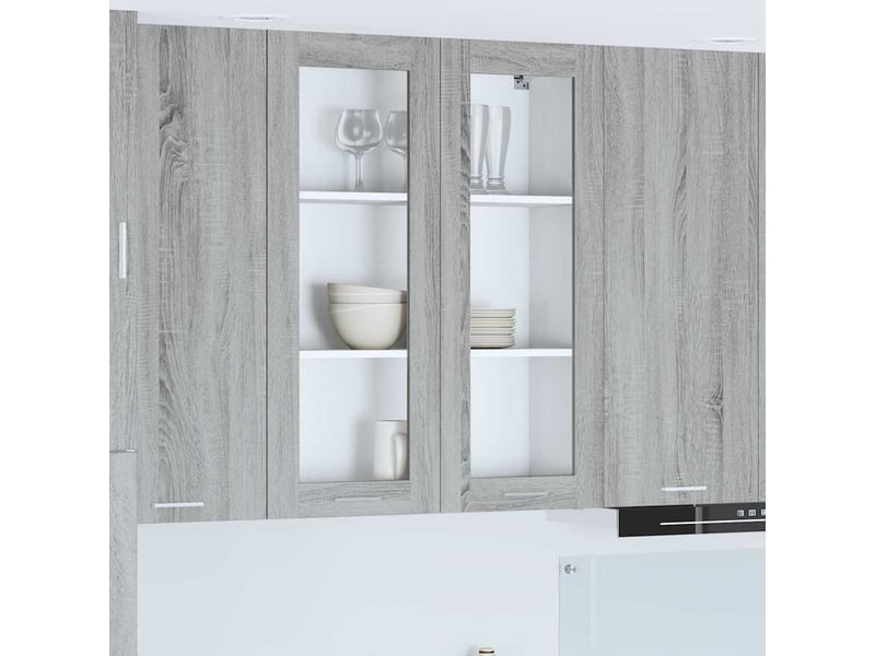  Meuble de rangement, armoire suspendue gris sonoma 80x31x100cm shl5312  - Conforama B