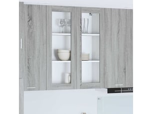 Meuble de rangement, armoire suspendue gris sonoma 80x31x100cm shl5312