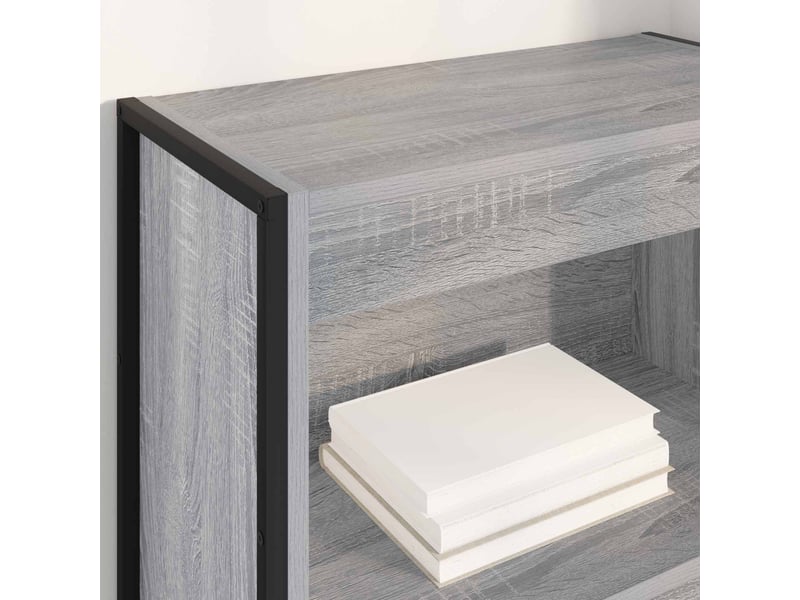 Bibliothèque, armoire à livres 60 x 30 x 155 cm bois d'ingénierie gris sonoma - Conforama D