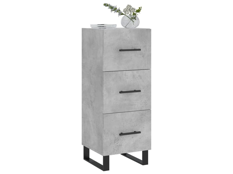  Buffet - bahut - meuble de rangement gris béton 34,5x34x90 cm bois d'ingénierie  - Conforama C
