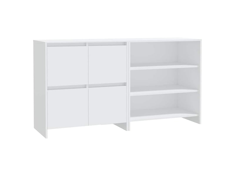  Buffets 2 pcs - bahut - meuble de rangement blanc bois d'ingénierie  - Conforama A