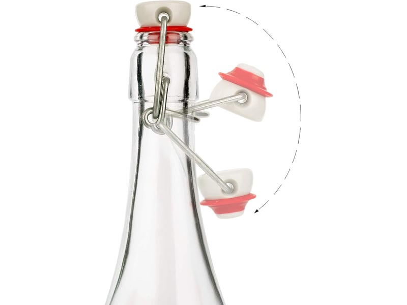 Lot de 3 bouteilles en verre avec bouchons – kit de fermentation 750ml - Conforama D