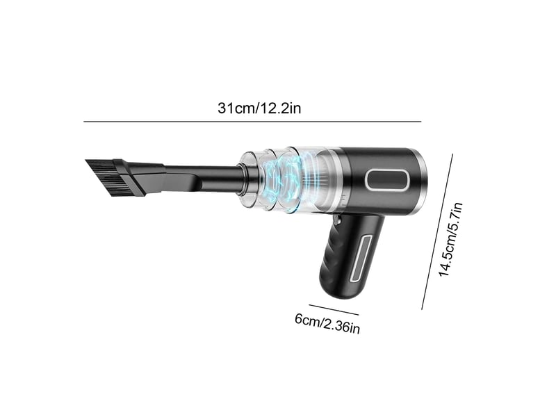 Aspirateur à main sans fil 3500 pa double usage voiture et maison abs noir chicfurn - Conforama C