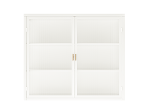 Meuble mural 2 portes 70 x 23 x 60 cm – blanc – 3 niveaux de rangement, pose murale ou au sol