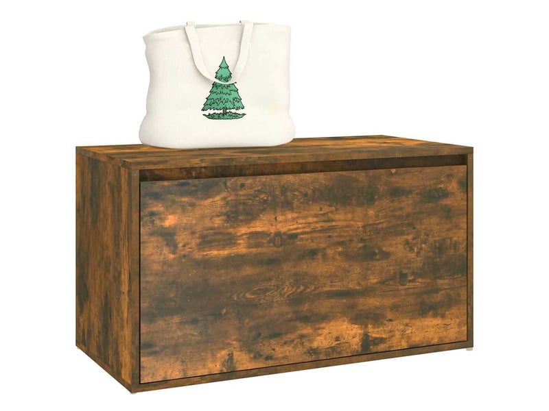 Banc d'entrée, banc interieur 80x40x45 cm chêne fumé bois d'ingénierie  - Conforama E