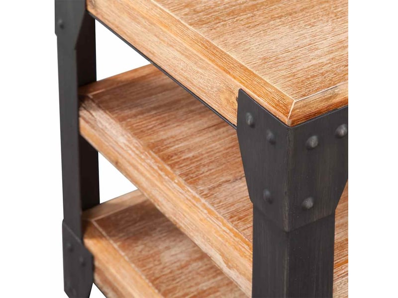  Meuble tv - banc tv - meuble de rangement 140x40x45 cm bois d'acacia massif  - Conforama C
