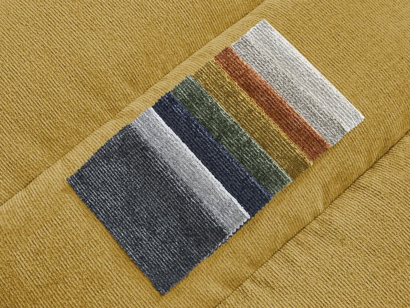  Bobochic canapé droit fixe 4 places sierra assise profonde tissu texturé jaune SIERRA - Conforama D