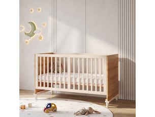 Commode à langer multifonction blanche 114×53×92 cm avec barrière amovible et rangement